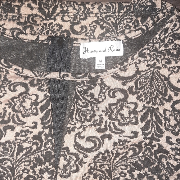 Honey and Rosie taupe and black dress sz M - Picture 8 of 8